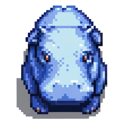 A little hippo in the hand sticker