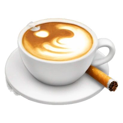 Cappuccino and cigarette sticker