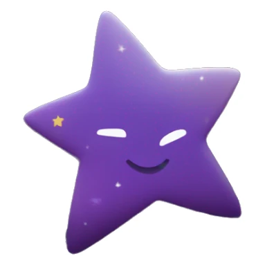 una estrella morada en el centro y atras una galaxia  sticker