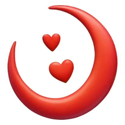 Moon kissing a heart sticker