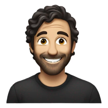 Jesse Tabish of the band Other Lives smiling sticker