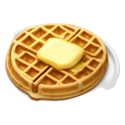 Waffle with a dash of butter sticker