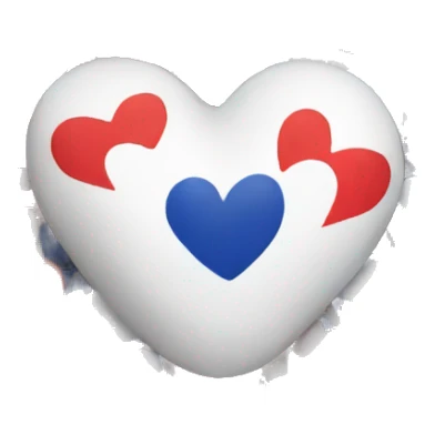 heart but there is a french flag inside sticker