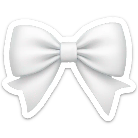 white bow sticker
