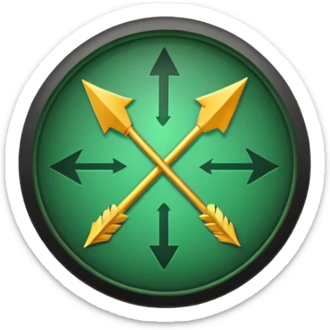 Arrow in circle green  sticker