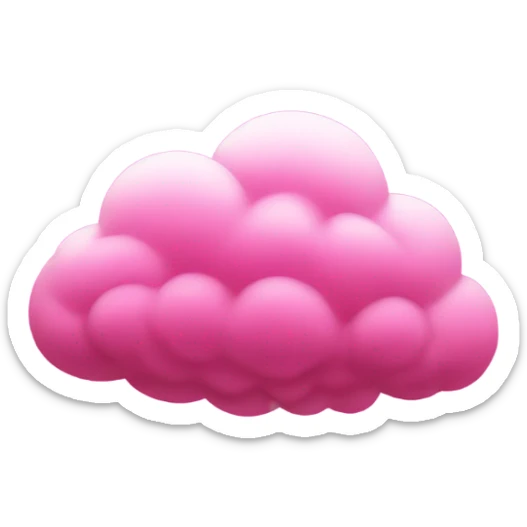 Hot pink detailed cloud sticker