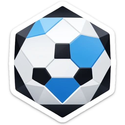 a logo of a club called wish fc blue and white and black sticker