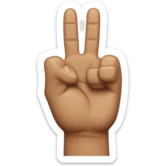 scouts sign with the hand (3 middle fingers up and pinky and thumb down) sticker