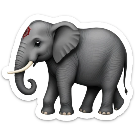 Republican Party Elephant but in a Game Of Thrones Intro Sigil Form - in a square picture frame sticker