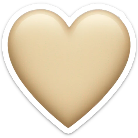 beige heart  sticker