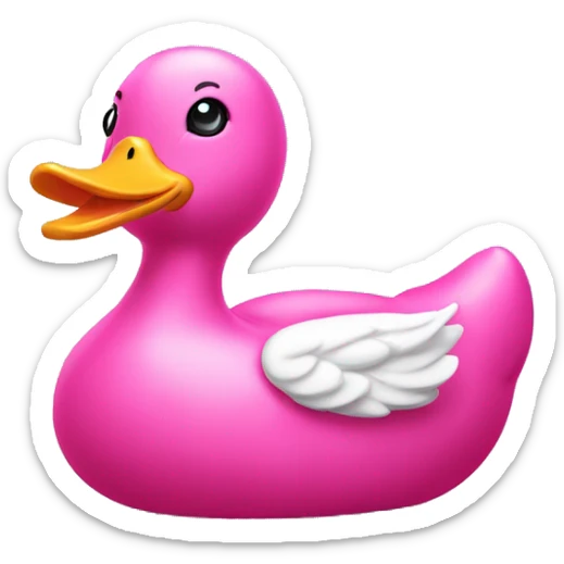 Pink rubber duck. And this duck a horn and make it look more like a unicorn. sticker