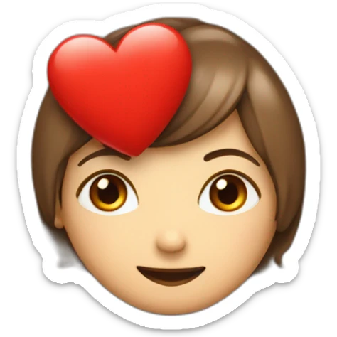 A red heart with "my wife" written in the middle of it sticker