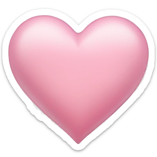 Light pink heart sticker