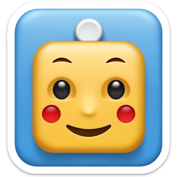 I want to make an Roblox verified emoji with an blue square and checkmark in it sticker