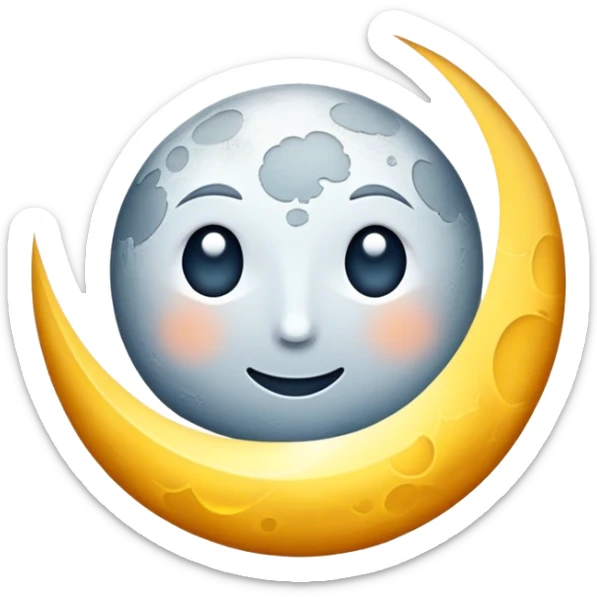 Un sol brillante y una luna reflejando su luz. La luna no compite con el sol, sino que lo engrandece con su reflejo. Si intentara brillar por sí misma, desaparecería. sticker