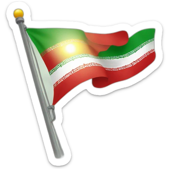 The flag of Iran is the Lion and the Sun sticker