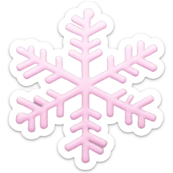 pastel pink snowflake  sticker