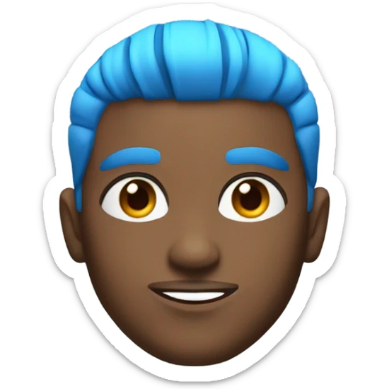 A guy named ninja with blue hair saying imagine if ninja got a low taper fade sticker