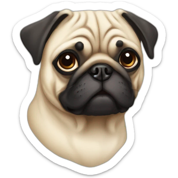 pug illustração sticker