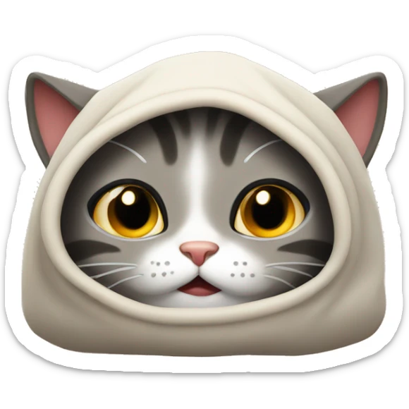 funny cozy cat sticker
