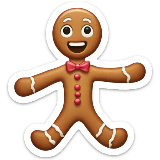 Gingerbread man sticker