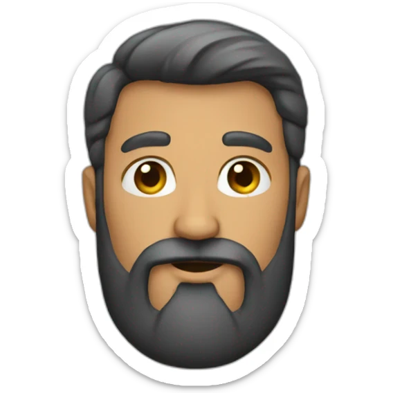 man with a beard like sticker