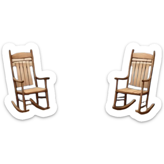 Puerto Rican wooden house facade, central door, two windows, front balcony with rocking chair, scenic frame, humble but well-maintained, warm and authentic, blue color sticker