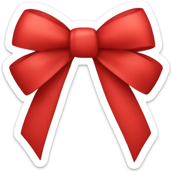 red bow sticker