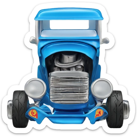 Hot wheels, Hot rod, panel truck, 1964 with exposed chrome exhaust pipes, blue  sticker