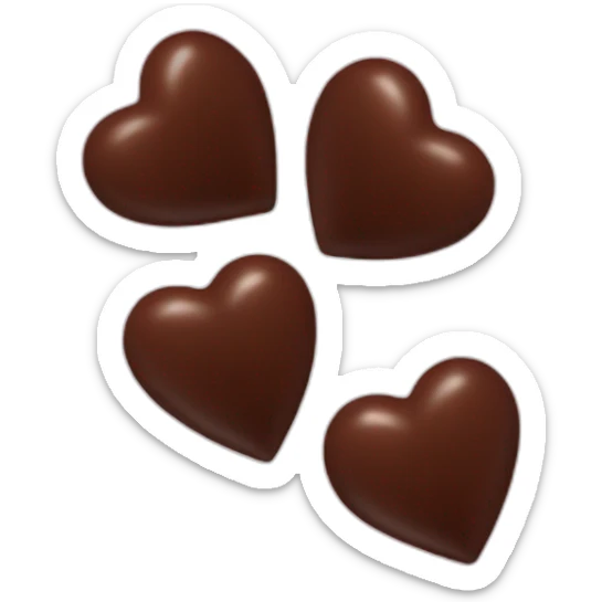 Chocolate heart sticker
