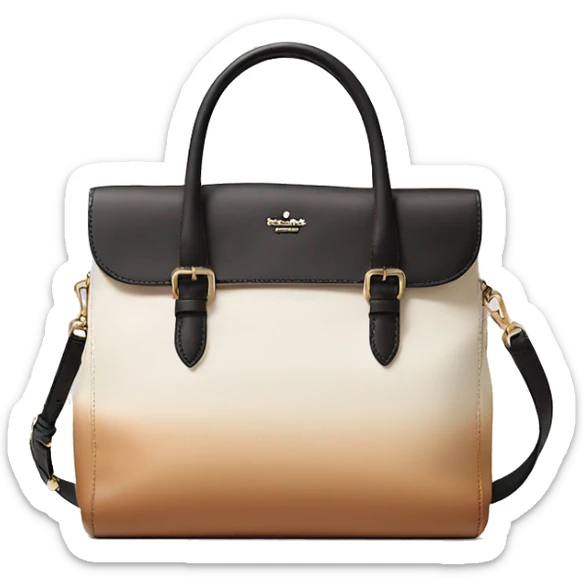 Realistic cream to tan ombre kate spade satchel purse.  sticker
