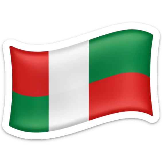 Italian flag with a rad spots and says happy new year  sticker