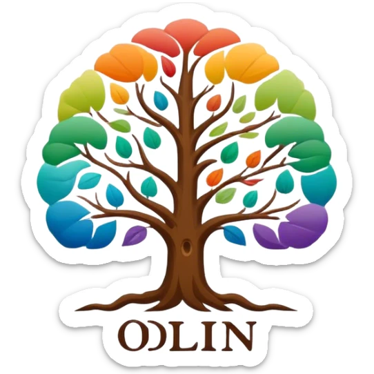 created a highly detailed but manly looking family genealogy logo with multiple colors and make sure to include the name Odlin sticker