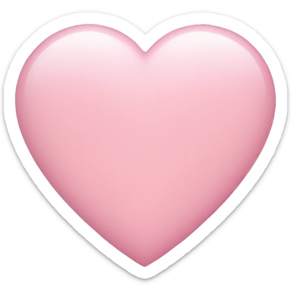 Light pink heart sticker