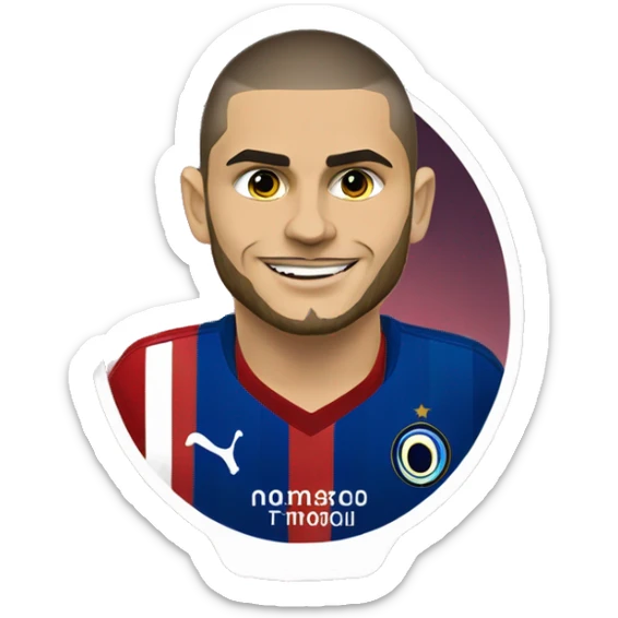 Mauro Icardi with Galatasaaray yellow-red shirt sticker