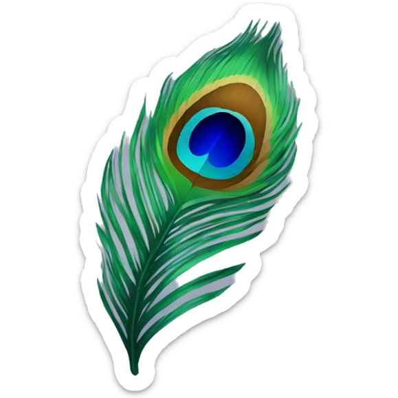 Peacock feather  sticker