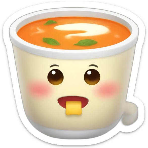 kawaii soup sticker