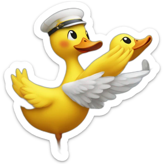 Dancing duck I'm boat and boat in plane and plane in the garden sticker