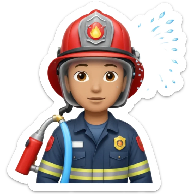 Fire fighter sticker