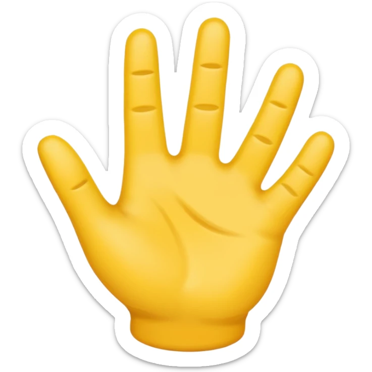 YVL emoji not to realistic make it look like an emoji hand sticker