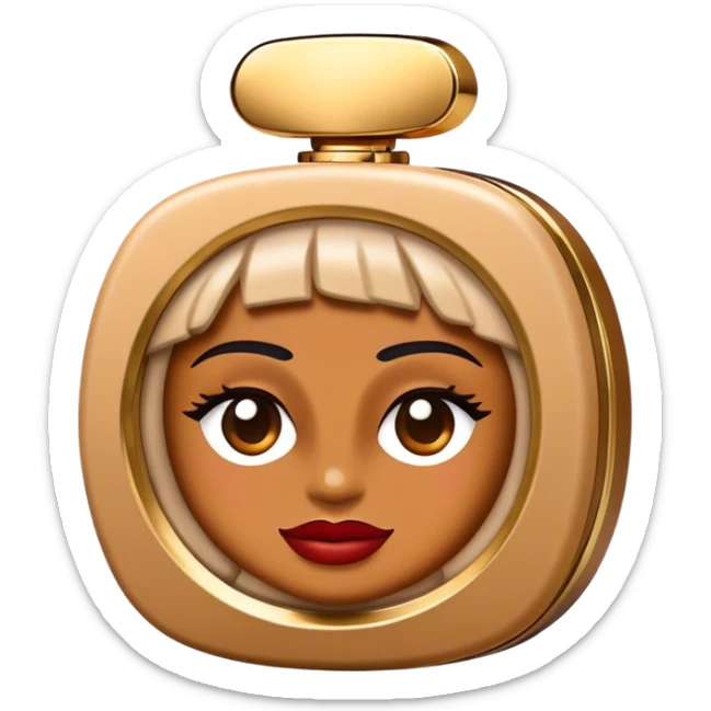 Cinematic Realistic Chanel Pop Culture Emoji, depicted with timeless elegance and iconic style rendered with luxurious textures and dynamic, sophisticated lighting. sticker
