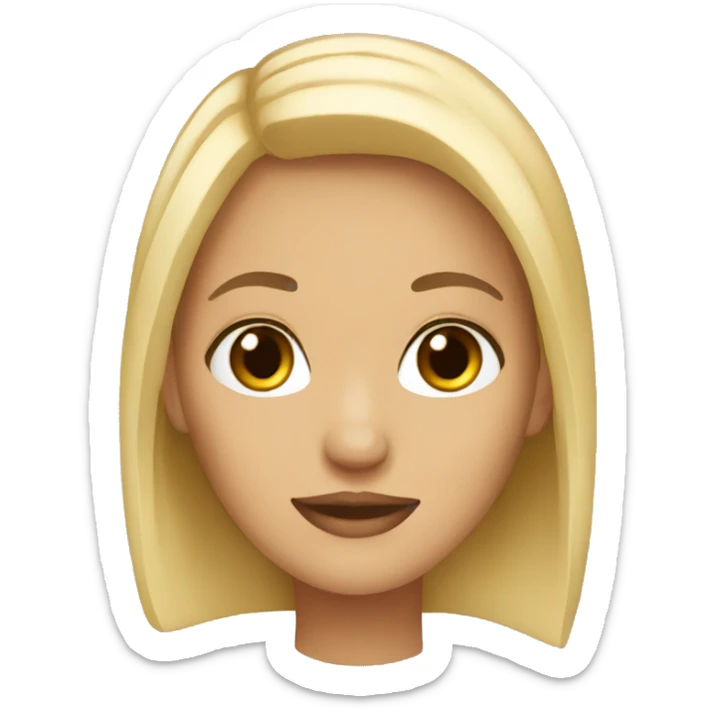 blonde girl brown eyes sticker
