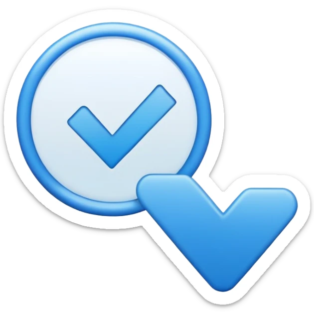 Make a emoji same as the blue tick button given by facebook to accounts of verified users also known as verified blue tick button. Make same as it. sticker