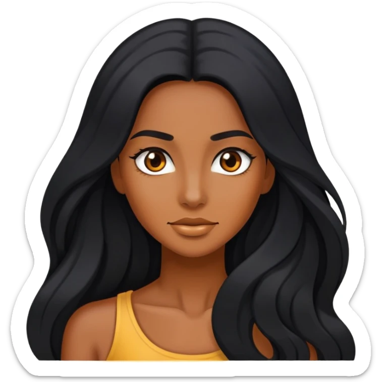 content creator, diji osmo, filming, black long hair tanned woman, hot  sticker