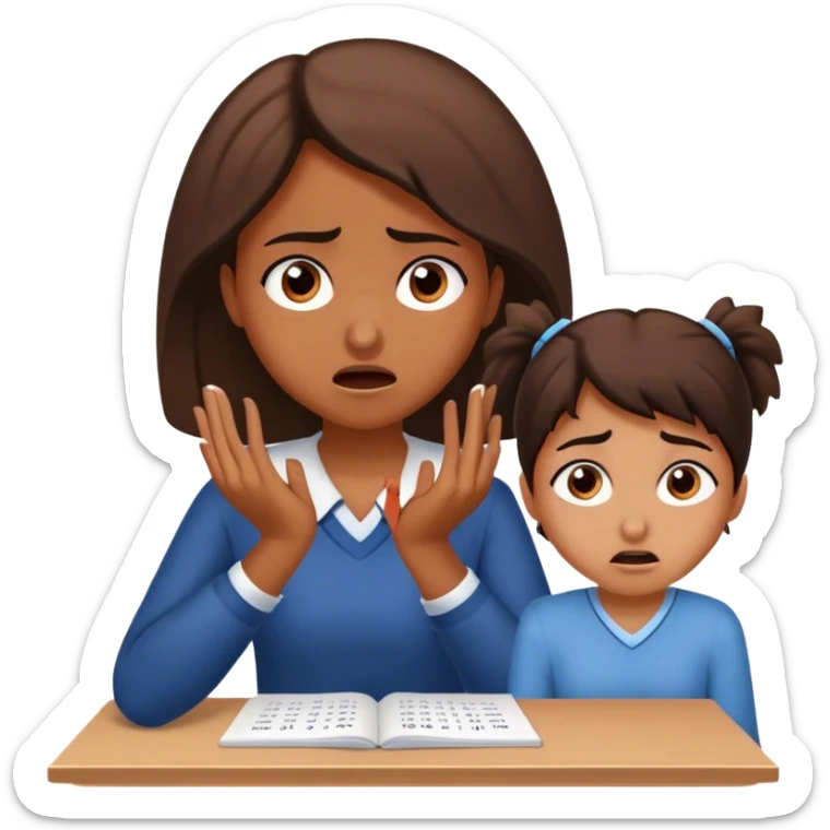 okulda matematik sınavı var ayşe çok korkak ece matematik sınavından 100 alır ayşe ise 0 alır ayşe eceye vurar ecede ağlar öğretmen görüp ayşeye çok kızar ve ona vurar. sticker