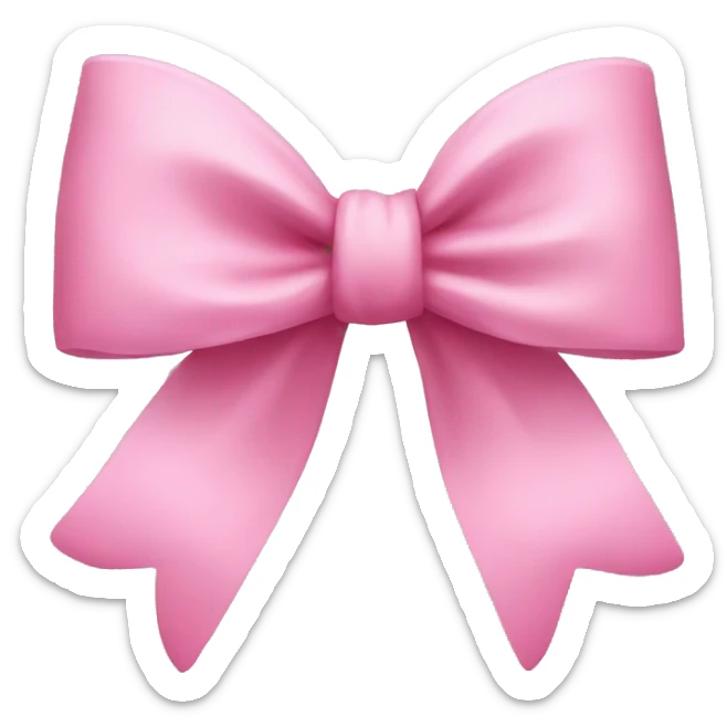 Pink bow sticker