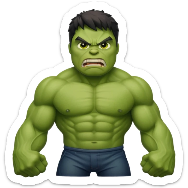 You don't give me sticker give me emoji of hulk sticker