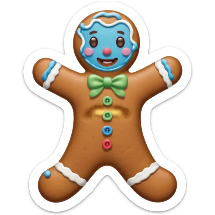 A gingerbread similar to the one on the cover of Melanie Martinez's song "Gingerbread Man". sticker