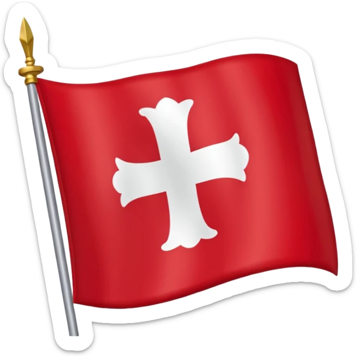 Le drapeau savoyard est de format rectangulaire. Il a un fond rouge légèrement plus foncé que le drapeau de la suisse, et une croix centrée atteignant les bords du drapeau. sticker