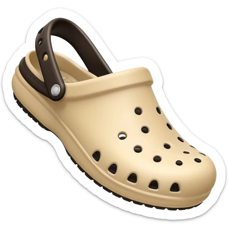 I need emojis of classic original Crocs shoe in pure White, pure Black and pure Beige sticker